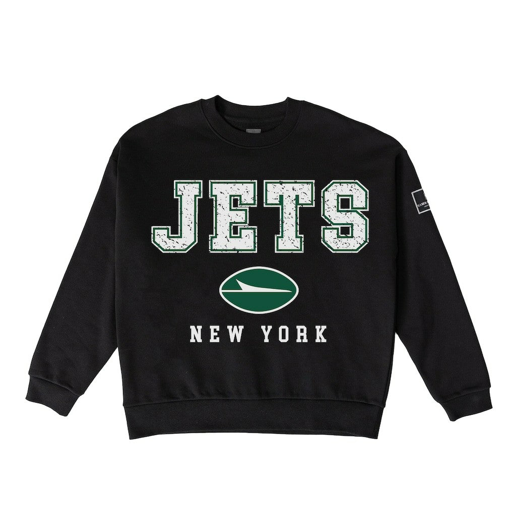 Gameday Couture Women's Oversized Level Up Black Label Premium Fleece Sweatshirt - New York Jets Sweatshirts