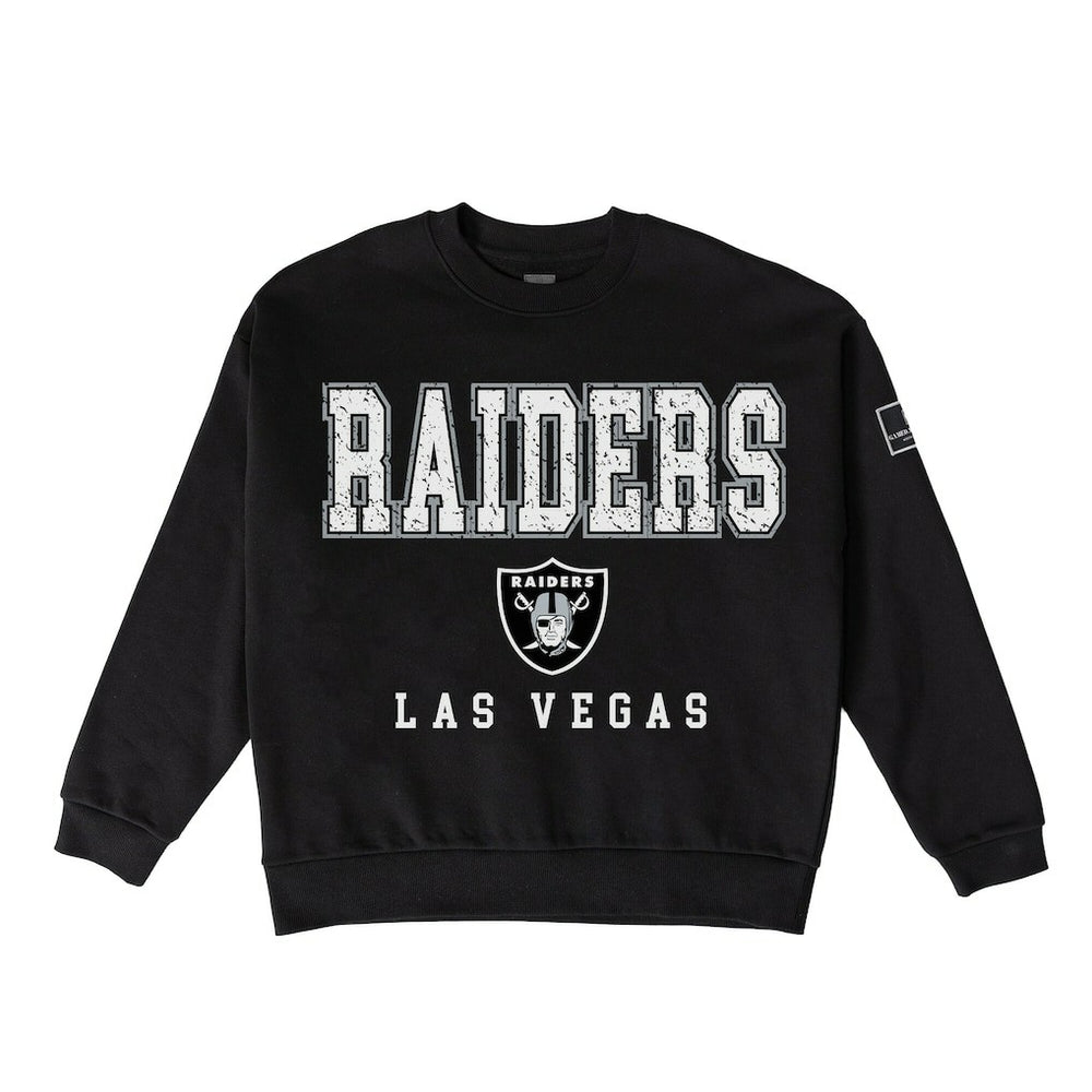 Gameday Couture Women's Oversized Level Up Black Label Premium Fleece Sweatshirt - Las Vegas Raiders Sweatshirts