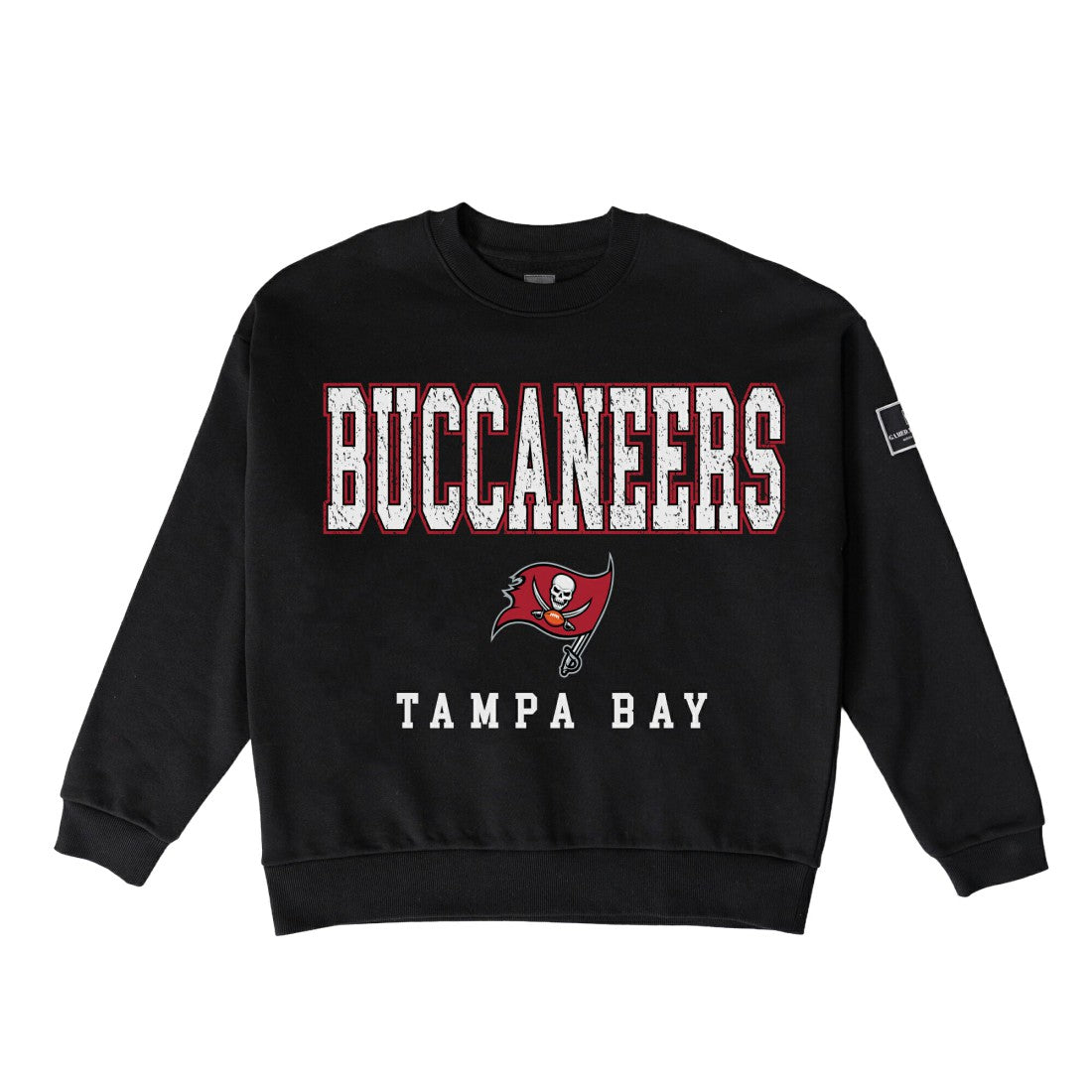 Gameday Couture Women's Oversized Level Up Black Label Premium Fleece Sweatshirt - Tampa Bay Buccaneers Sweatshirts
