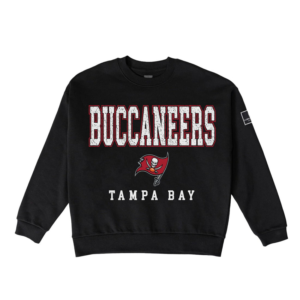 Gameday Couture Women's Oversized Level Up Black Label Premium Fleece Sweatshirt - Tampa Bay Buccaneers Sweatshirts