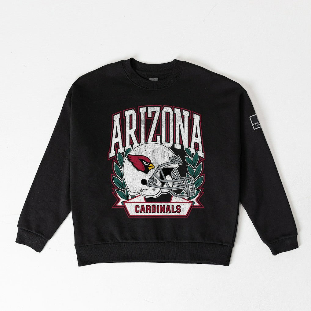 Gameday Couture Women's Oversized Victory Lane Black Label Premium Fleece Sweatshirt - Arizona Cardinals Sweatshirts