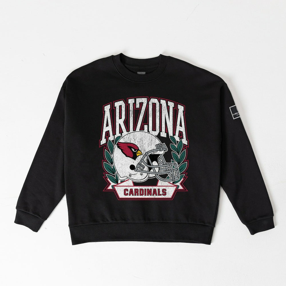 Gameday Couture Women's Oversized Victory Lane Black Label Premium Fleece Sweatshirt - Arizona Cardinals Sweatshirts
