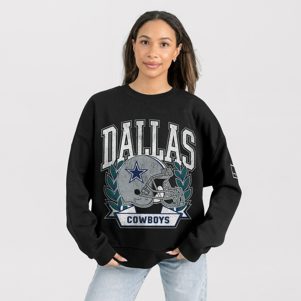 Gameday Couture Women's Oversized Victory Lane Black Label Premium Fleece Sweatshirt - Dallas Cowboys Sweatshirts
