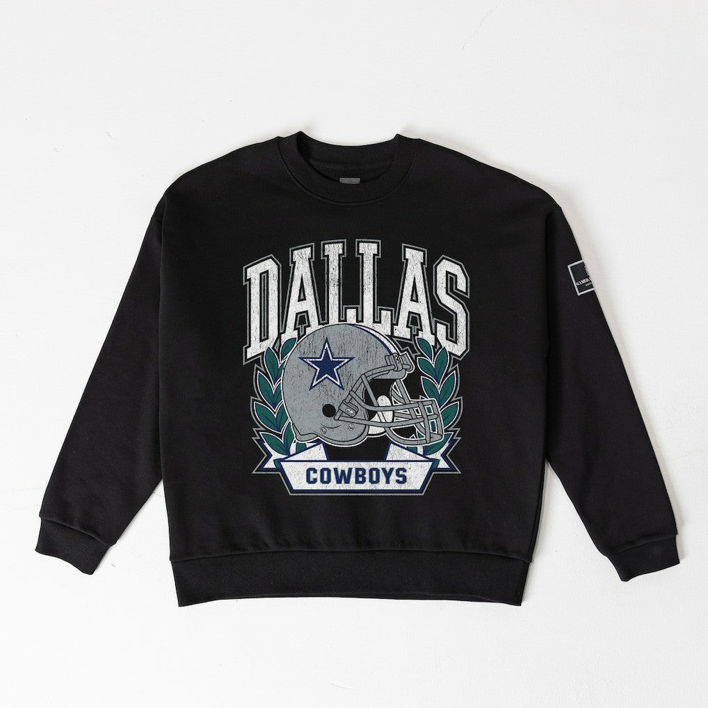 Gameday Couture Women's Oversized Victory Lane Black Label Premium Fleece Sweatshirt - Dallas Cowboys Sweatshirts