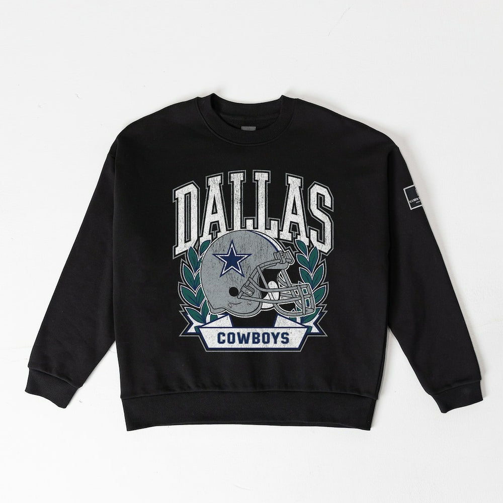 Gameday Couture Women's Oversized Victory Lane Black Label Premium Fleece Sweatshirt - Dallas Cowboys Sweatshirts