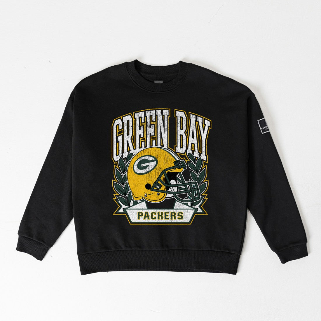 Gameday Couture Women's Oversized Victory Lane Black Label Premium Fleece Sweatshirt - Green Bay Packers Sweatshirts