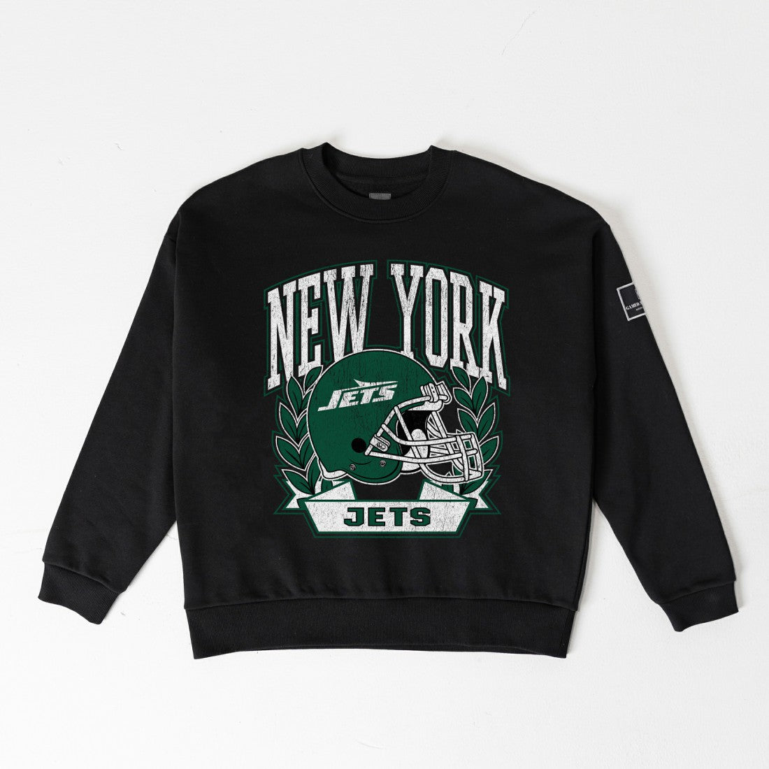 Gameday Couture Women's Oversized Victory Lane Black Label Premium Fleece Sweatshirt - New York Jets Sweatshirts