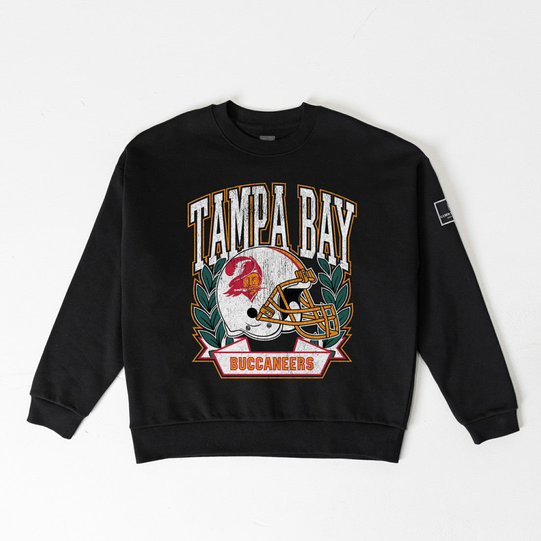 Gameday Couture Women's Oversized Victory Lane Black Label Premium Fleece Sweatshirt - Tampa Bay Buccaneers Sweatshirts