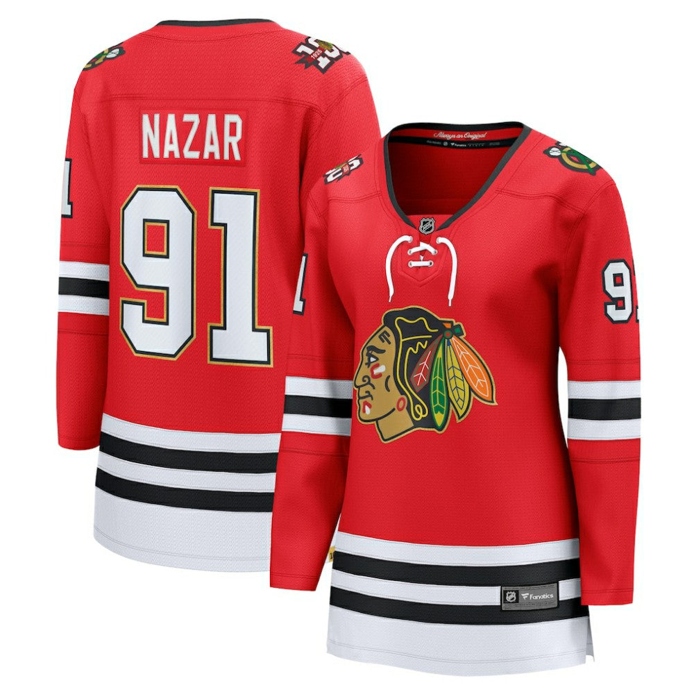 NHL Frank Nazar Chicago Blackhawks Fanatics Women's Centennial Breakaway Player Jersey