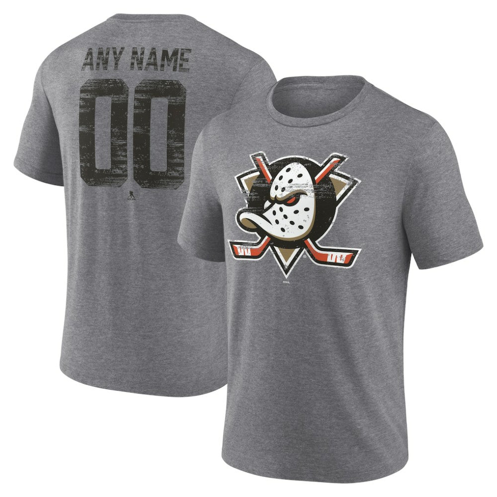 NHL Anaheim Ducks Heritage Custom Tri-Blend T-Shirt