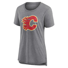 NHL Calgary Flames Women's Heritage Custom Tri-Blend T-Shirt