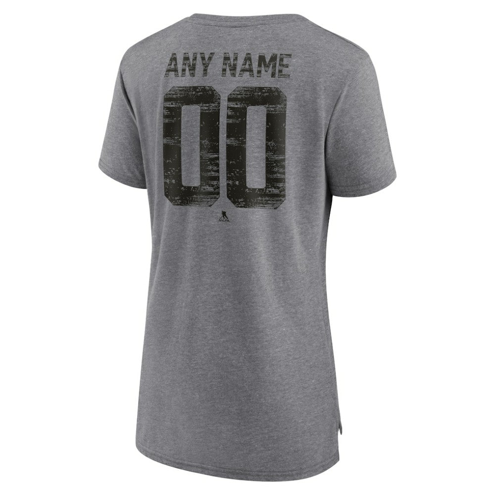 NHL Calgary Flames Women's Heritage Custom Tri-Blend T-Shirt