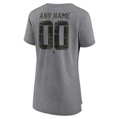 NHL Calgary Flames Women's Heritage Custom Tri-Blend T-Shirt