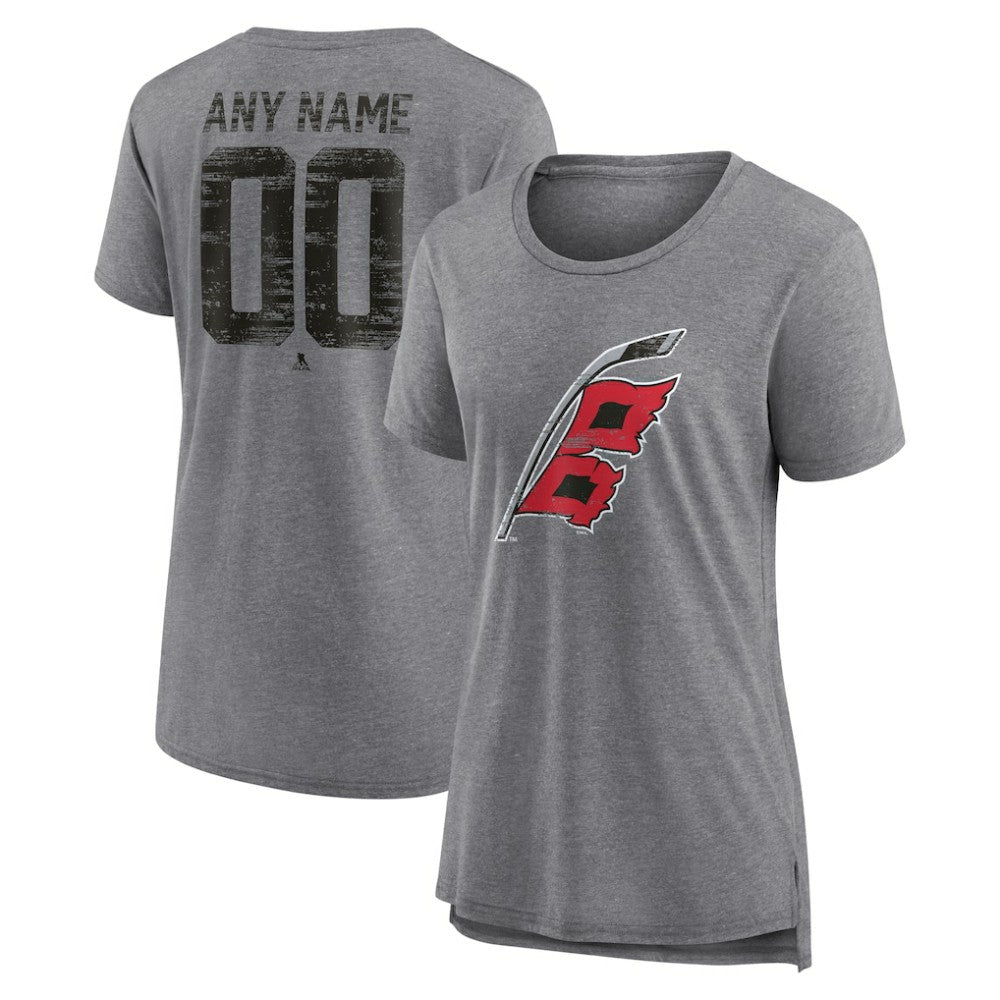 NHL Carolina Hurricanes Women's Heritage Custom Tri-Blend T-Shirt