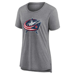 NHL Columbus Blue Jackets Women's Heritage Custom Tri-Blend T-Shirt
