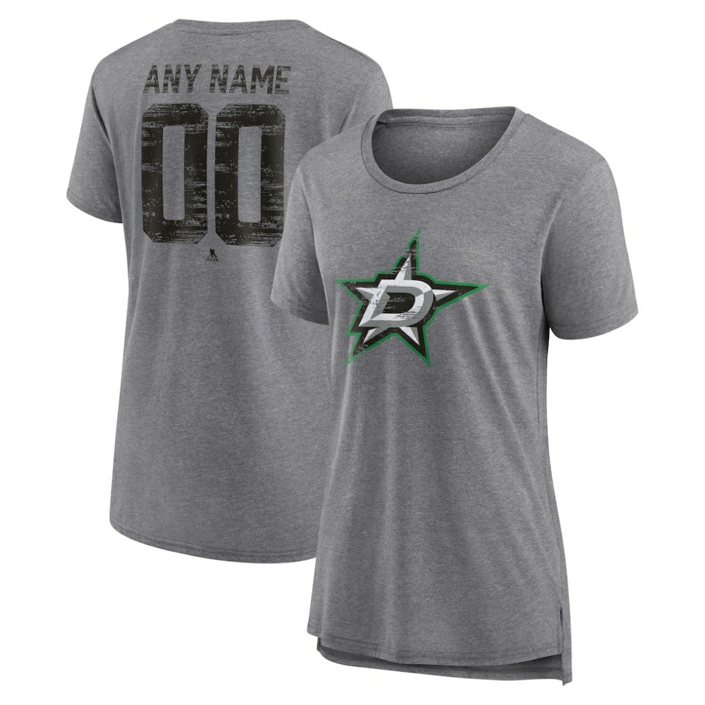 NHL Dallas Stars Women's Heritage Custom Tri-Blend T-Shirt