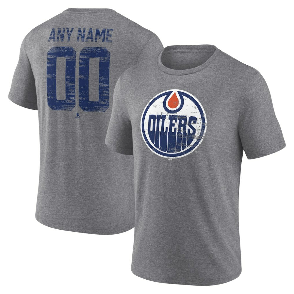 NHL Edmonton Oilers Heritage Custom Tri-Blend T-Shirt