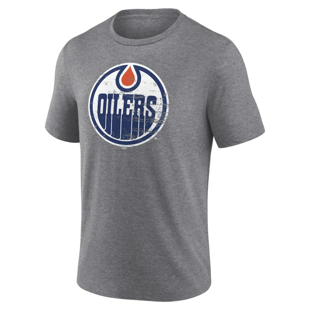 NHL Edmonton Oilers Heritage Custom Tri-Blend T-Shirt