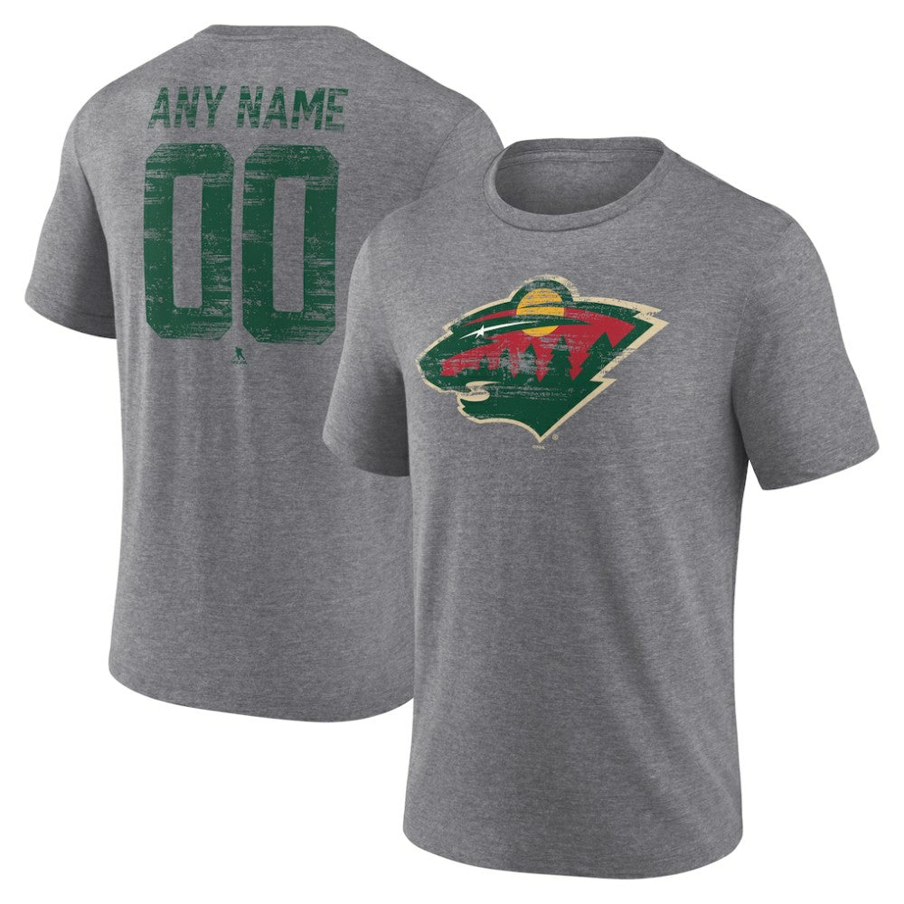 NHL Minnesota Wild Heritage Custom Tri-Blend T-Shirt