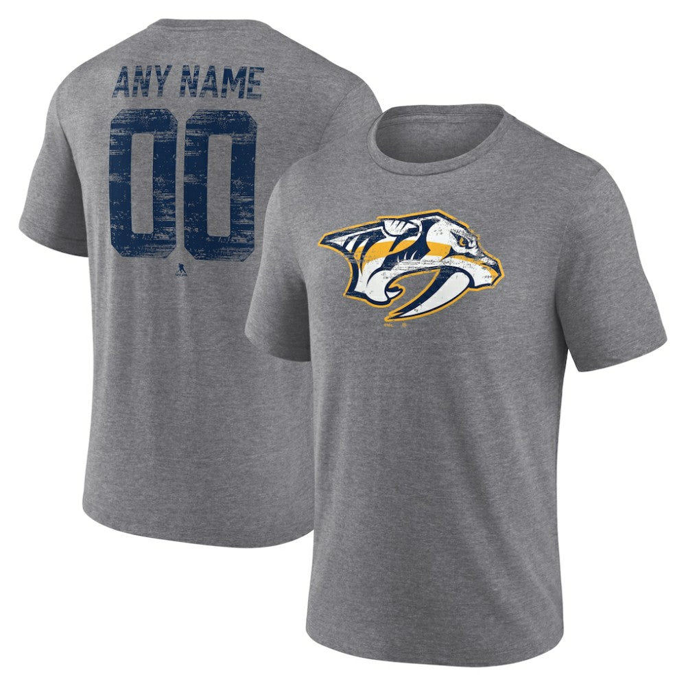 NHL Nashville Predators Heritage Custom Tri-Blend T-Shirt