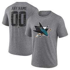 NHL San Jose Sharks Heritage Custom Tri-Blend T-Shirt