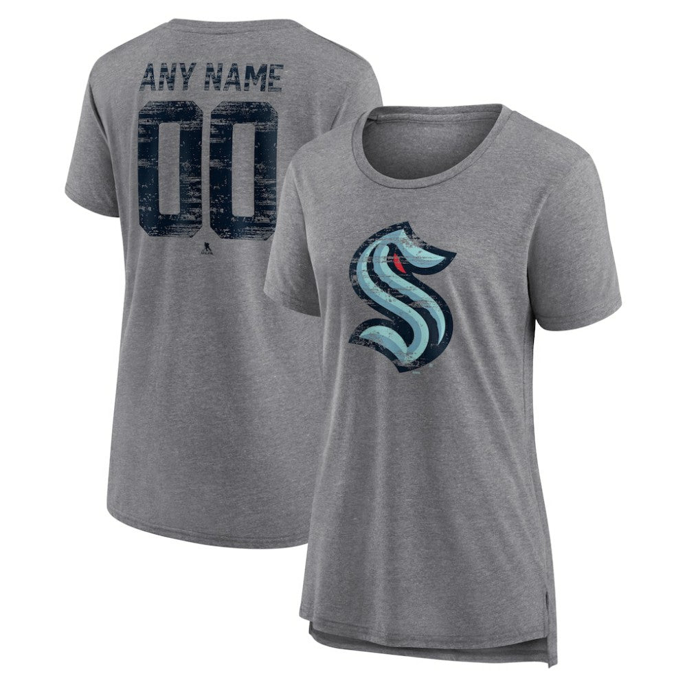 NHL Seattle Kraken Women's Heritage Custom Tri-Blend T-Shirt