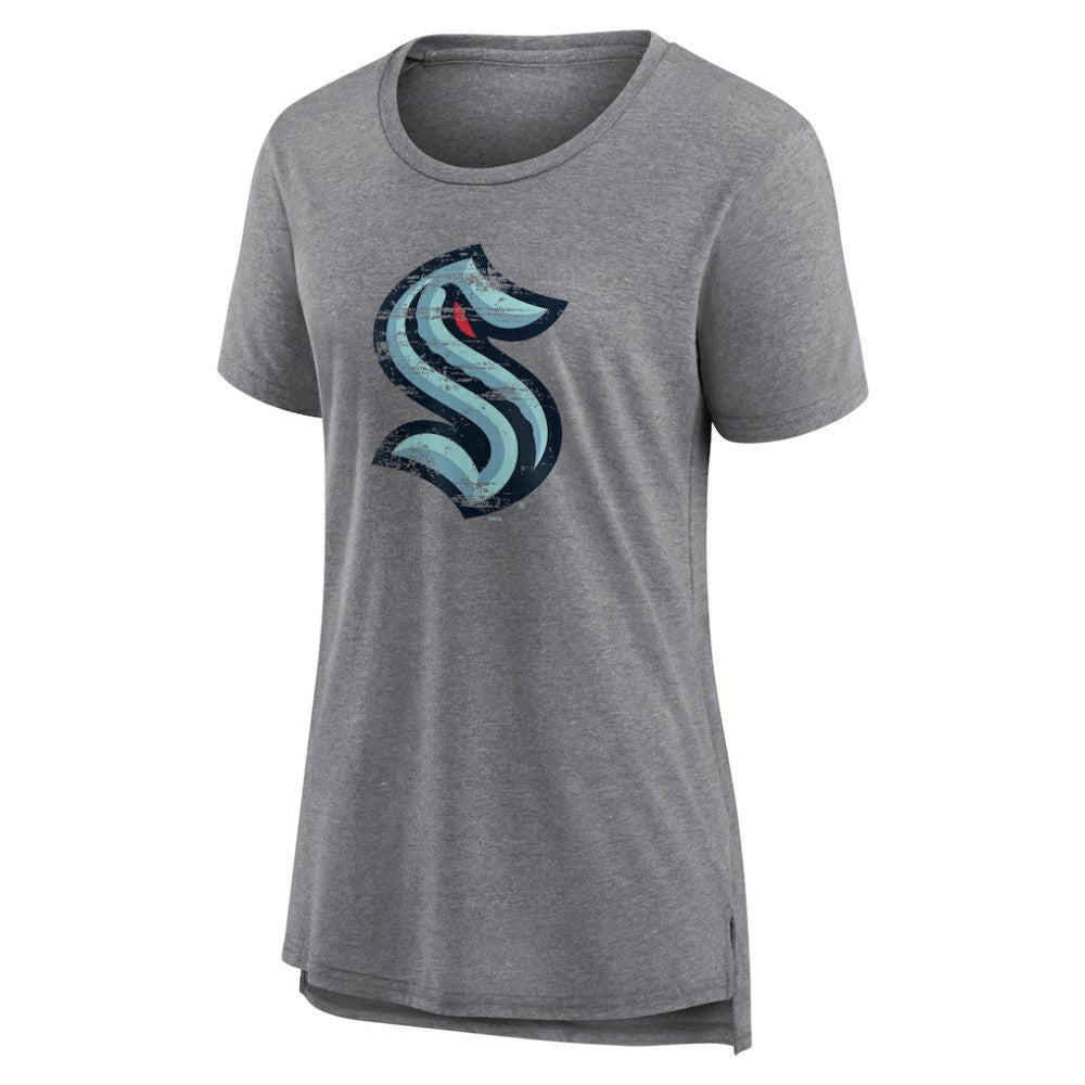 NHL Seattle Kraken Women's Heritage Custom Tri-Blend T-Shirt