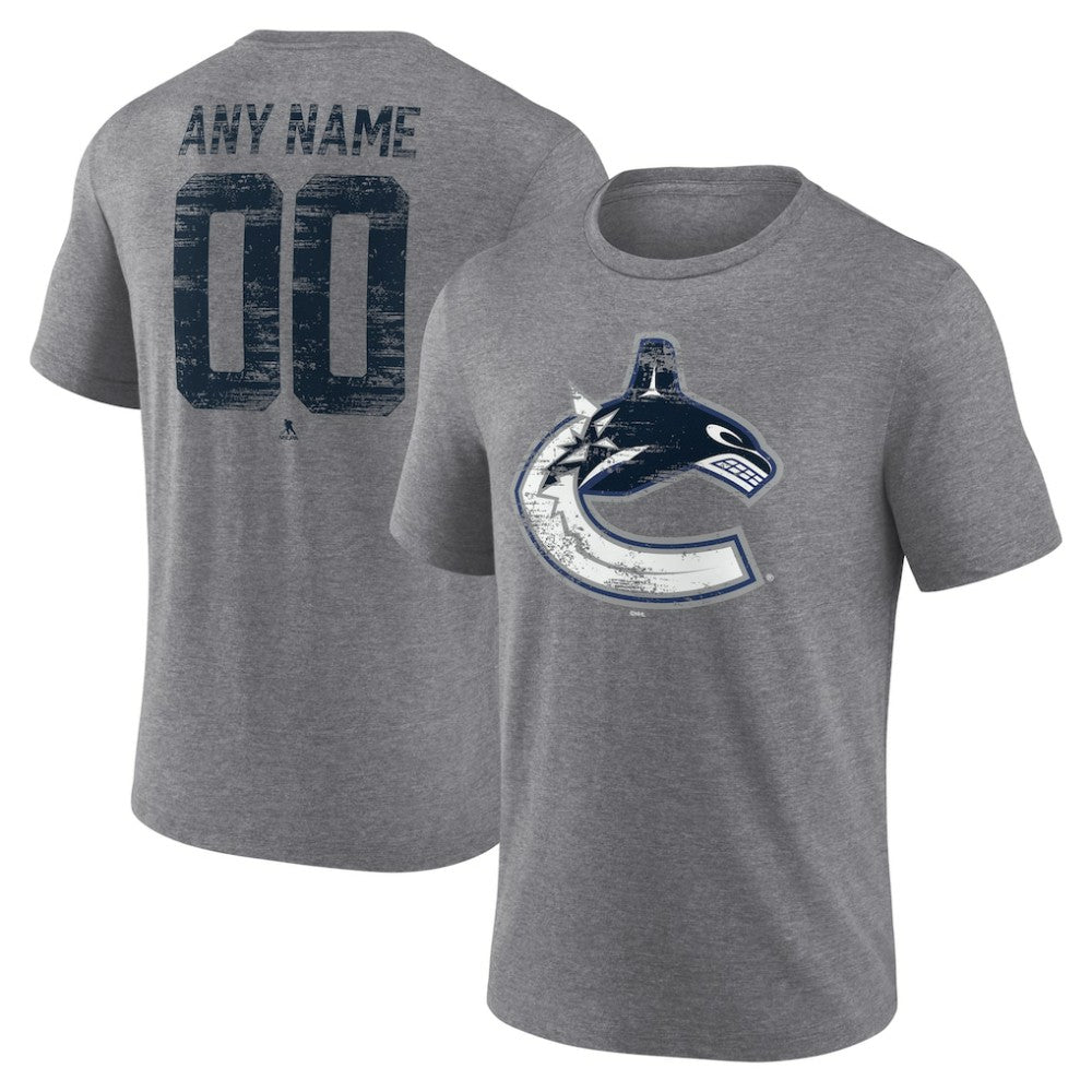 NHL Vancouver Canucks Heritage Custom Tri-Blend T-Shirt