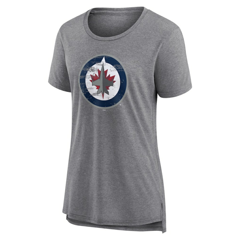 NHL Winnipeg Jets Women's Heritage Custom Tri-Blend T-Shirt