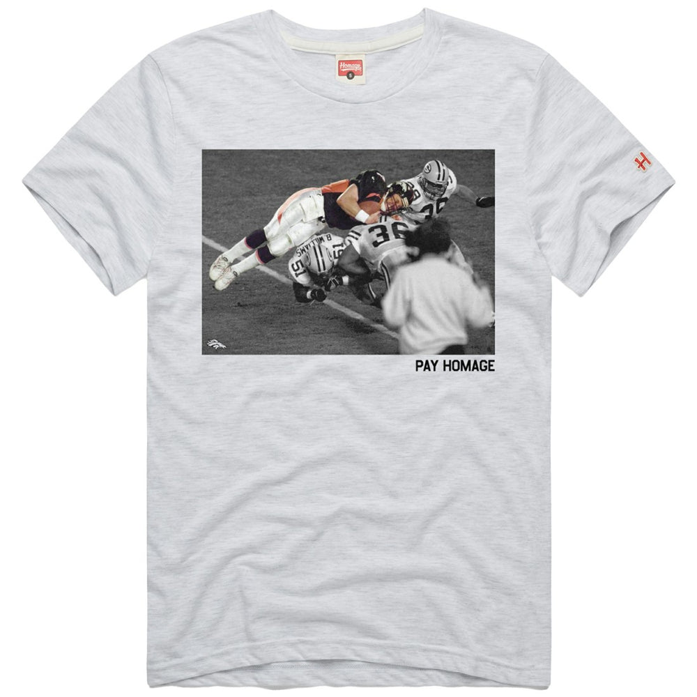 John Elway  Homage Unisex Pay Homage Tri-Blend T-Shirt - Denver Broncos T-shirts