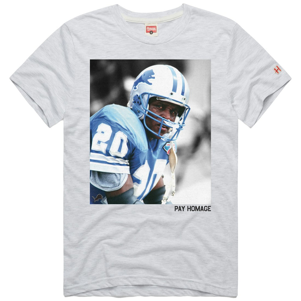 Barry Sanders  Homage Unisex Pay Homage Tri-Blend T-Shirt - Detroit Lions T-shirts