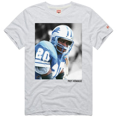 Barry Sanders  Homage Unisex Pay Homage Tri-Blend T-Shirt - Detroit Lions T-shirts