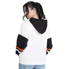 White/Black San Francisco Giants G-III 4Her by Carl Banks Women's Key Player Oversized Hooded Long Sleeve T-Shirt