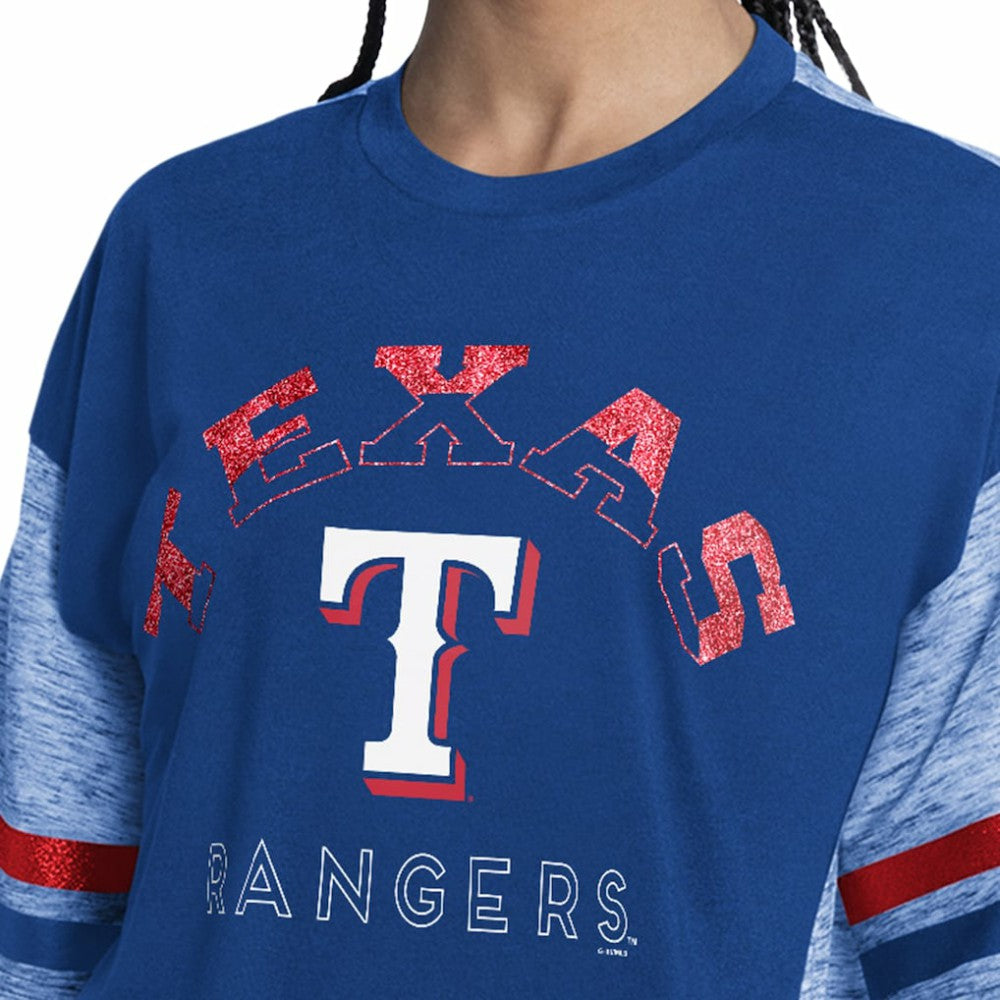 Royal Texas Rangers G-III 4Her by Carl Banks Women's Off-Season Oversized Top