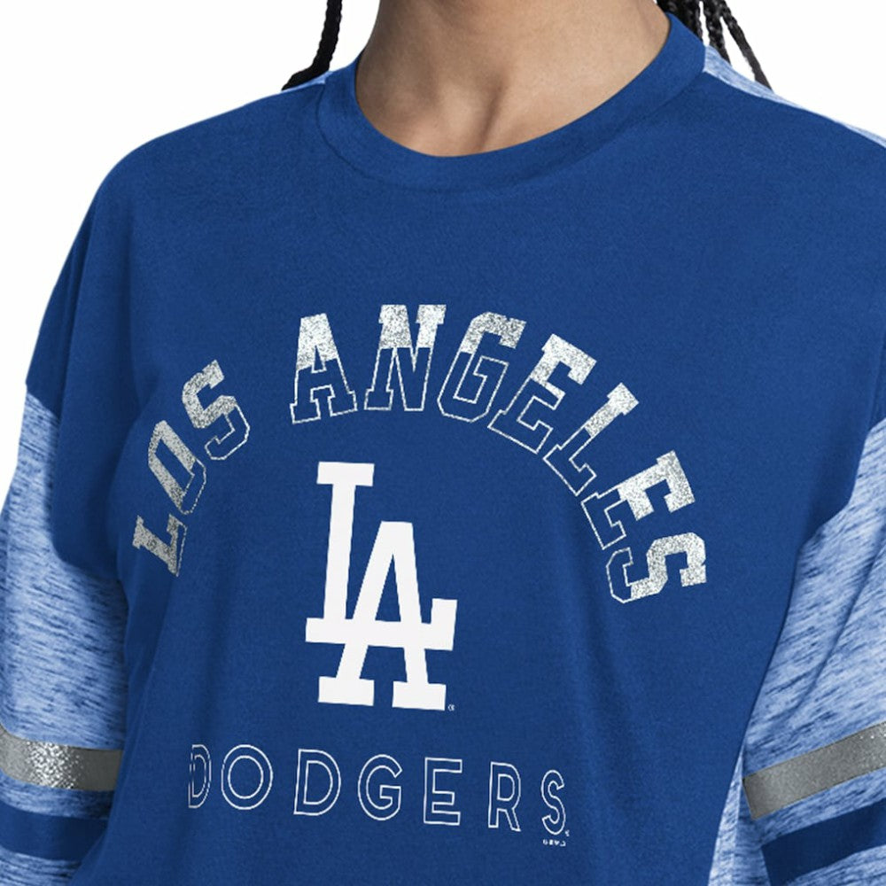 Royal Los Angeles Dodgers G-III 4Her by Carl Banks Women's Off-Season Oversized Top