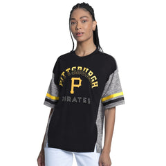 Black Pittsburgh Pirates G-III 4Her by Carl Banks Women's Off-Season Oversized Top