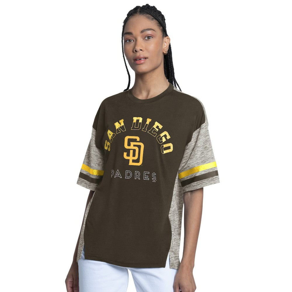 Brown San Diego Padres G-III 4Her by Carl Banks Women's Off-Season Oversized Top