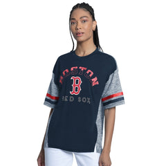 Navy Boston Red Sox G-III 4Her by Carl Banks Women's Off-Season Oversized Top