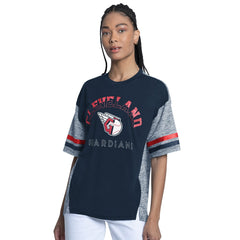 Navy Cleveland Guardians G-III 4Her by Carl Banks Women's Off-Season Oversized Top