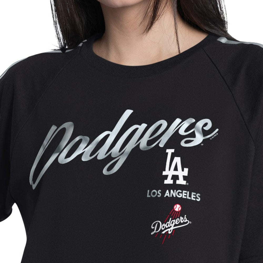 Black Los Angeles Dodgers G-III 4Her by Carl Banks Women's Classic Play Cropped T-Shirt