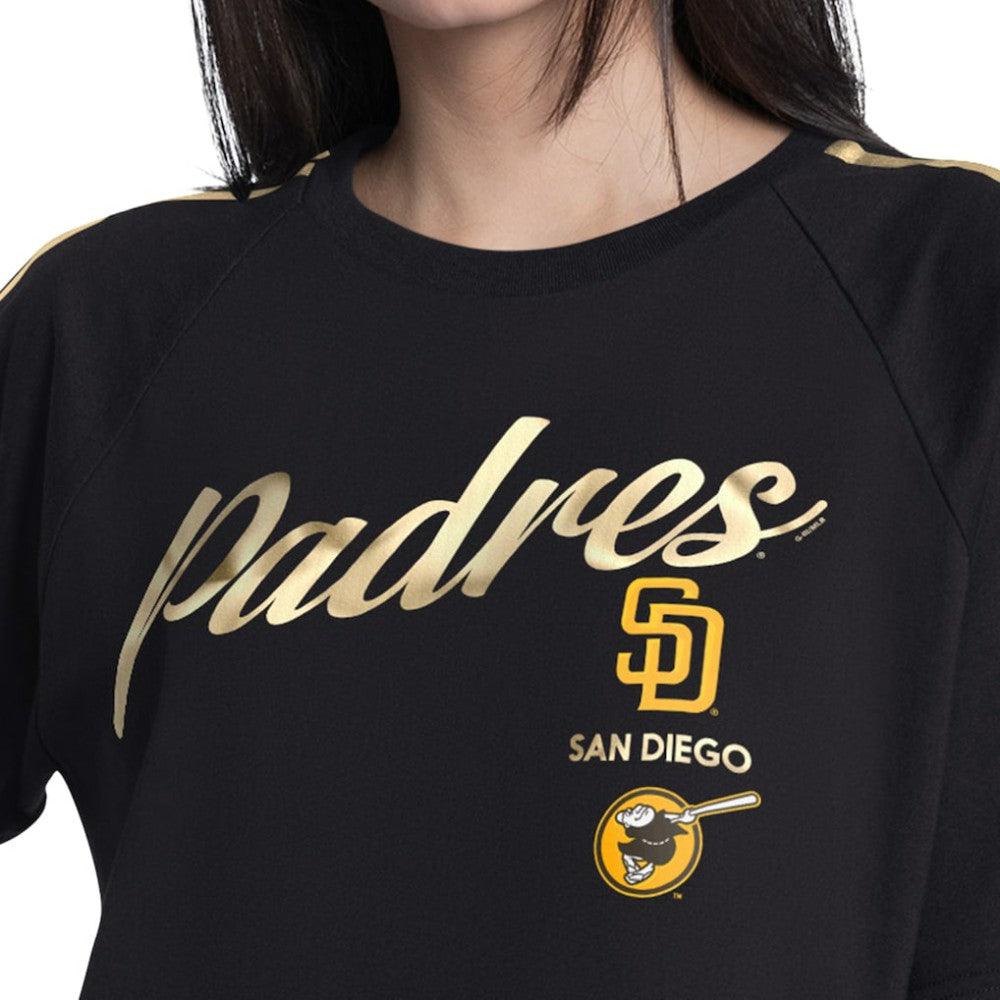 Black San Diego Padres G-III 4Her by Carl Banks Women's Classic Play Cropped T-Shirt