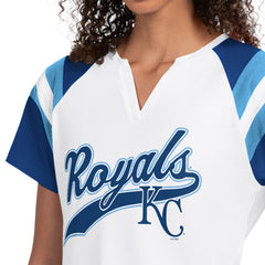 White Kansas City Royals Starter Women's Game On Notch Neck T-Shirt