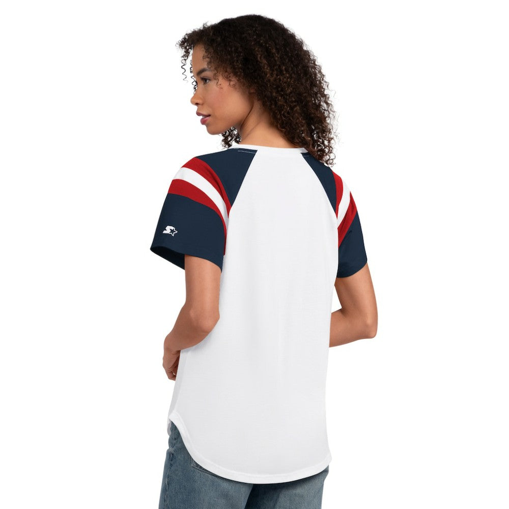 White Boston Red Sox Starter Women's Game On Notch Neck T-Shirt