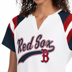 White Boston Red Sox Starter Women's Game On Notch Neck T-Shirt