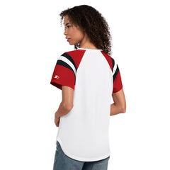 White Cincinnati Reds Starter Women's Game On Notch Neck T-Shirt
