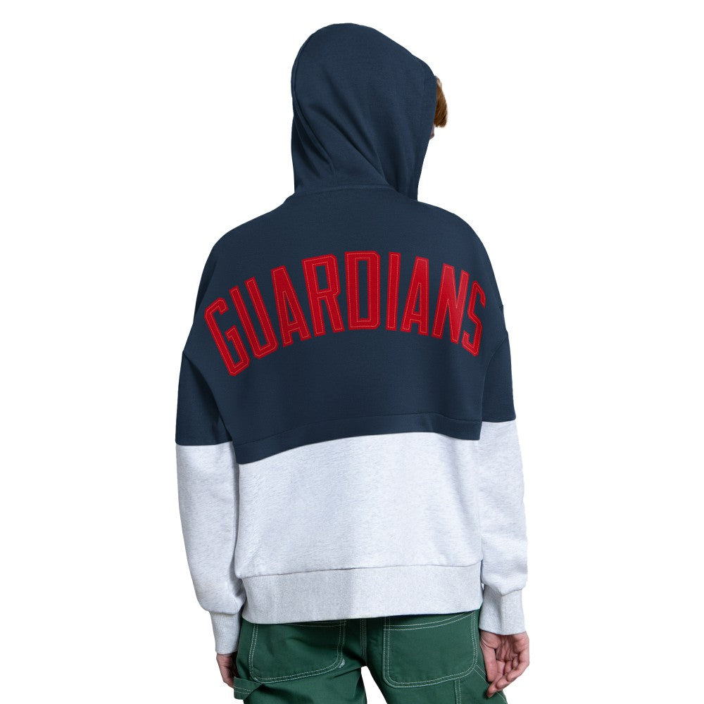 Navy/Heather Gray Cleveland Guardians Starter Women's Wishbone Full-Zip Hoodie