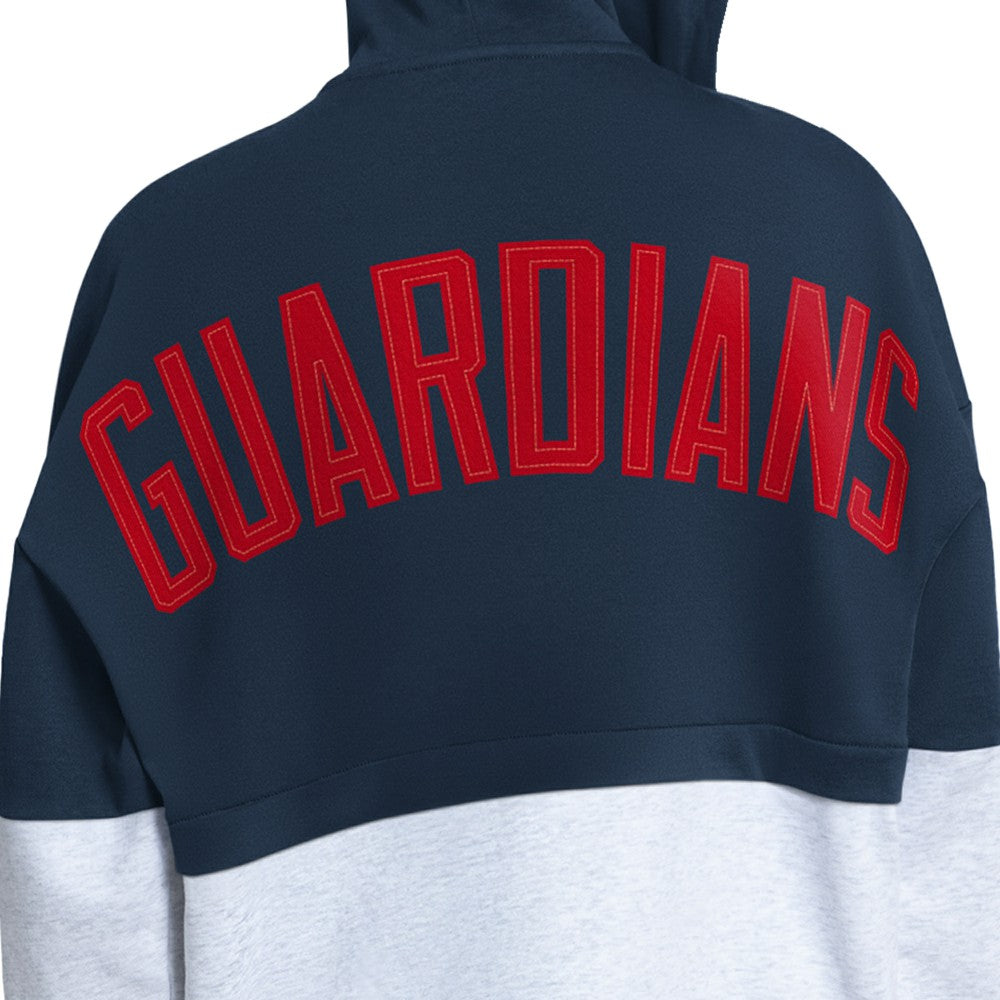 Navy/Heather Gray Cleveland Guardians Starter Women's Wishbone Full-Zip Hoodie