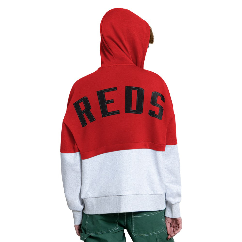 Red/Heather Gray Cincinnati Reds Starter Women's Wishbone Full-Zip Hoodie