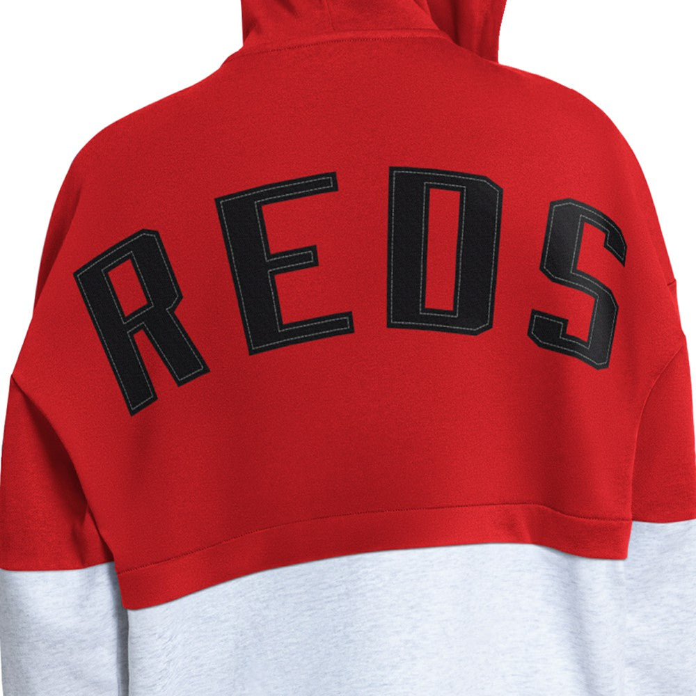 Red/Heather Gray Cincinnati Reds Starter Women's Wishbone Full-Zip Hoodie