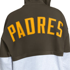 Brown/Heather Gray San Diego Padres Starter Women's Wishbone Full-Zip Hoodie
